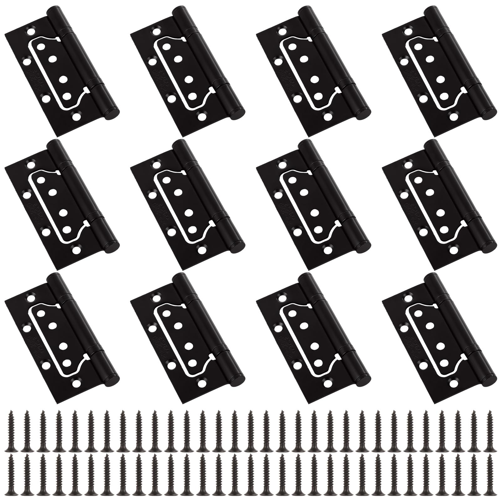 APACALI 12 Pack Flush Hinges 100mm, 4 Inch Flush Door Hinges
