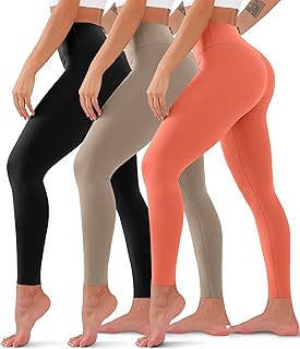 3 Pack High Waisted Leggings for Women No See Through Yoga Pants Tummy Control