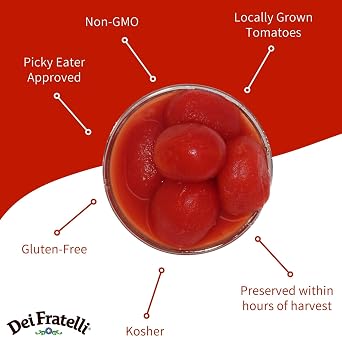 Dei Fratelli Whole Tomatoes (28 oz. cans, 12 pack) - Vine-Ripened Non-GMO