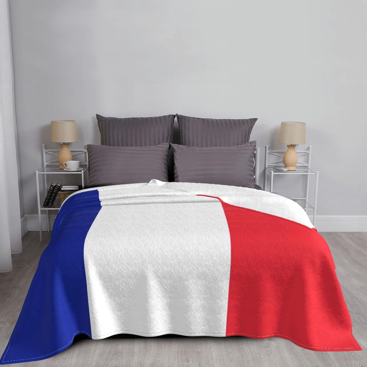 France Flag Blanket Ultra Soft Micro Fleece Blanket Throw for Couch Sofa Bed