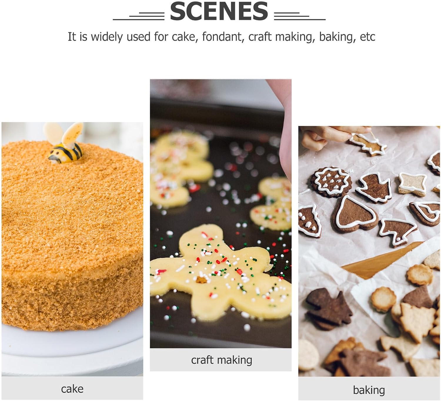 Mother's Day Baking Stencils Set 6 Pcs Plastic Cookie Fondant Stencils Coffee Decorating Templates for Cupcakes and Cake Decorating