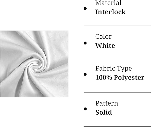 Miniatura 4 de FabricLA Tejido de punto entrelazado de poliéster, tejido elástico mecánico, tejido de punto de poliéster de 70 denier, 5860 pulgadas, tela de