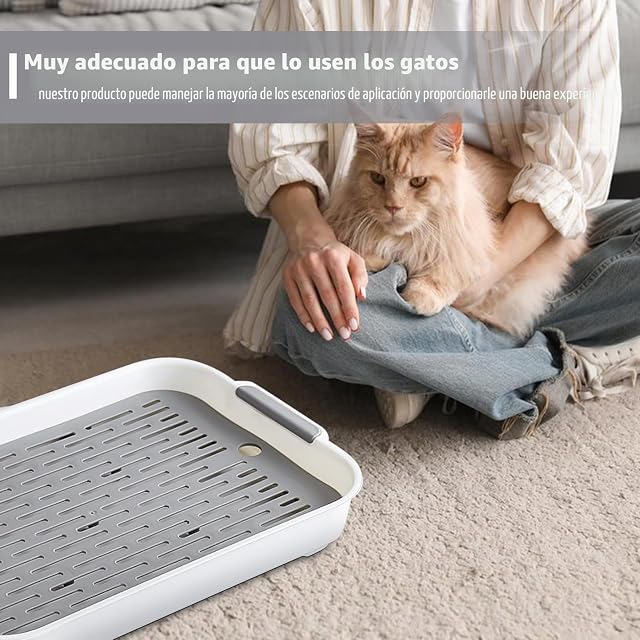 Foto 5 de 7 de BYZESTY Inodoro para gatos de conejo, 2 piezas de aseo para gatos, inodoro para animales pequeños