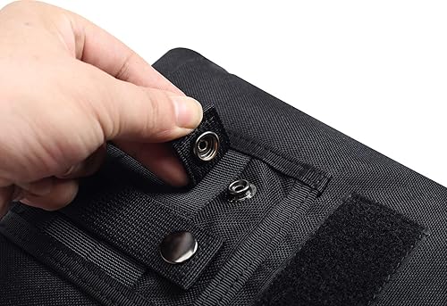 Miniatura 7 de TACNEX Bolsa de volquete para cinturón de trabajo, cinturón de batalla, bolsa de herramientas enrollable, bolsa de caída con clip MOLLE con cordón