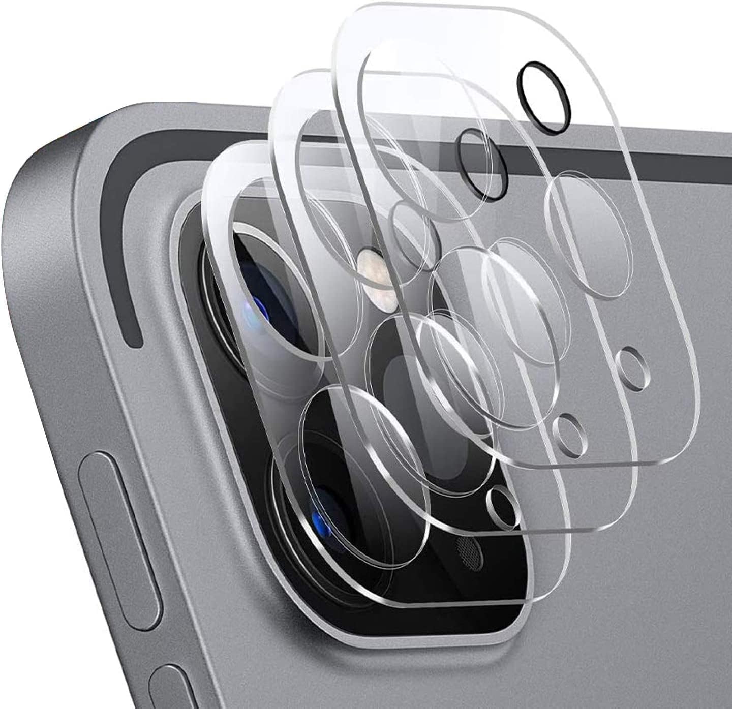 Mizi[3 Pack Camera Lens Protector for iPad Pro11/13 2024, Pro 12.9/11 Inch (2022/2021/2020) Case Friendly 9H Anti-Scratch Tempered Glass, HD Clarity, 3D Full Coverage