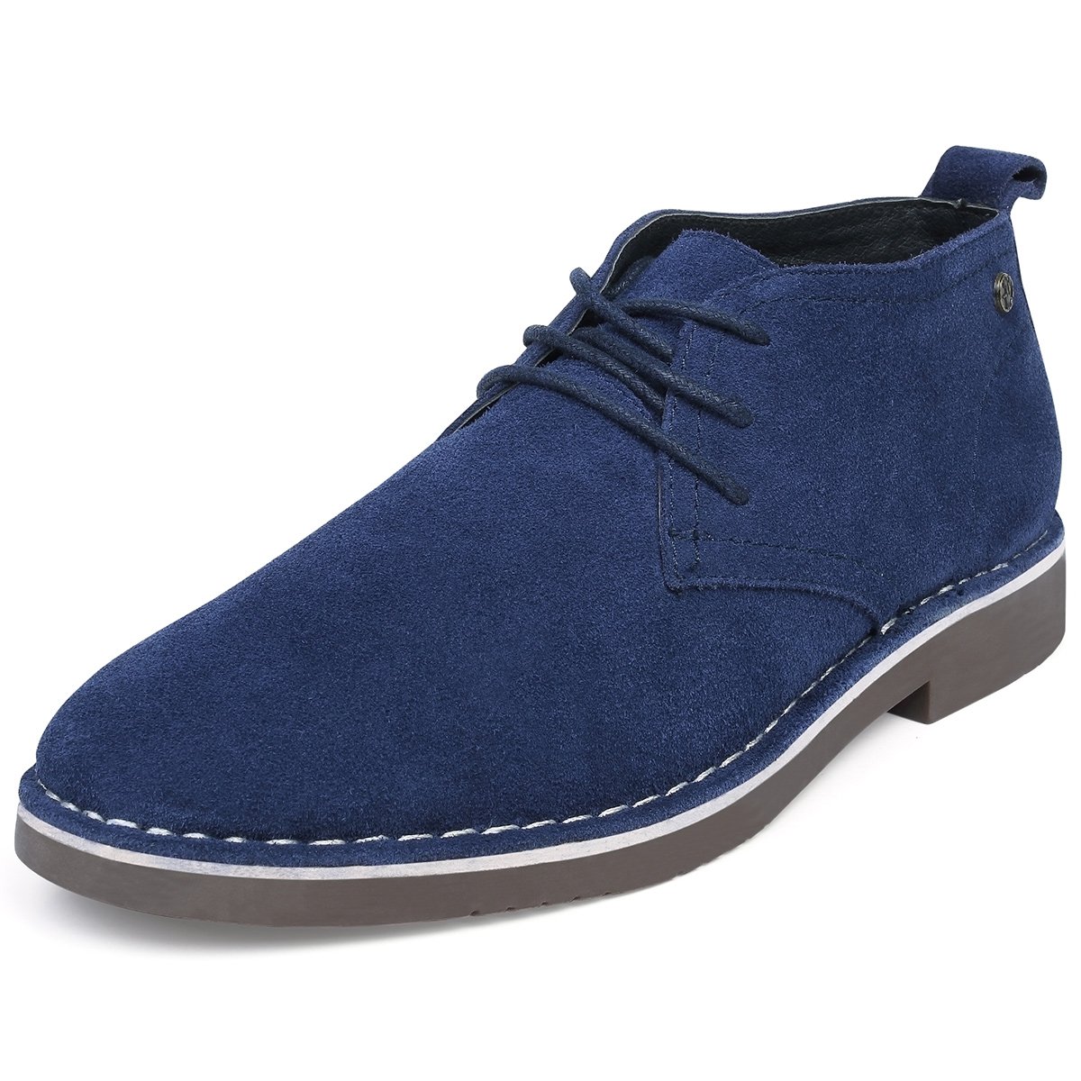 GOLAIMAN Men's Suede Chukka Boot Casual Lace Up Desert Boot Ankle Shoes Stylish Fashion Fit Comfortable Leather Shoes NAVY 10.5 D (M) US