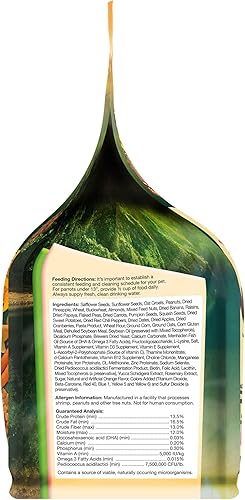 Miniatura 6 de F.M. Brown's Tropical Carnival - Alimento gourmet para pájaros para loros, grises africanos y conures de menos de 13 pulgadas, probióticos para la