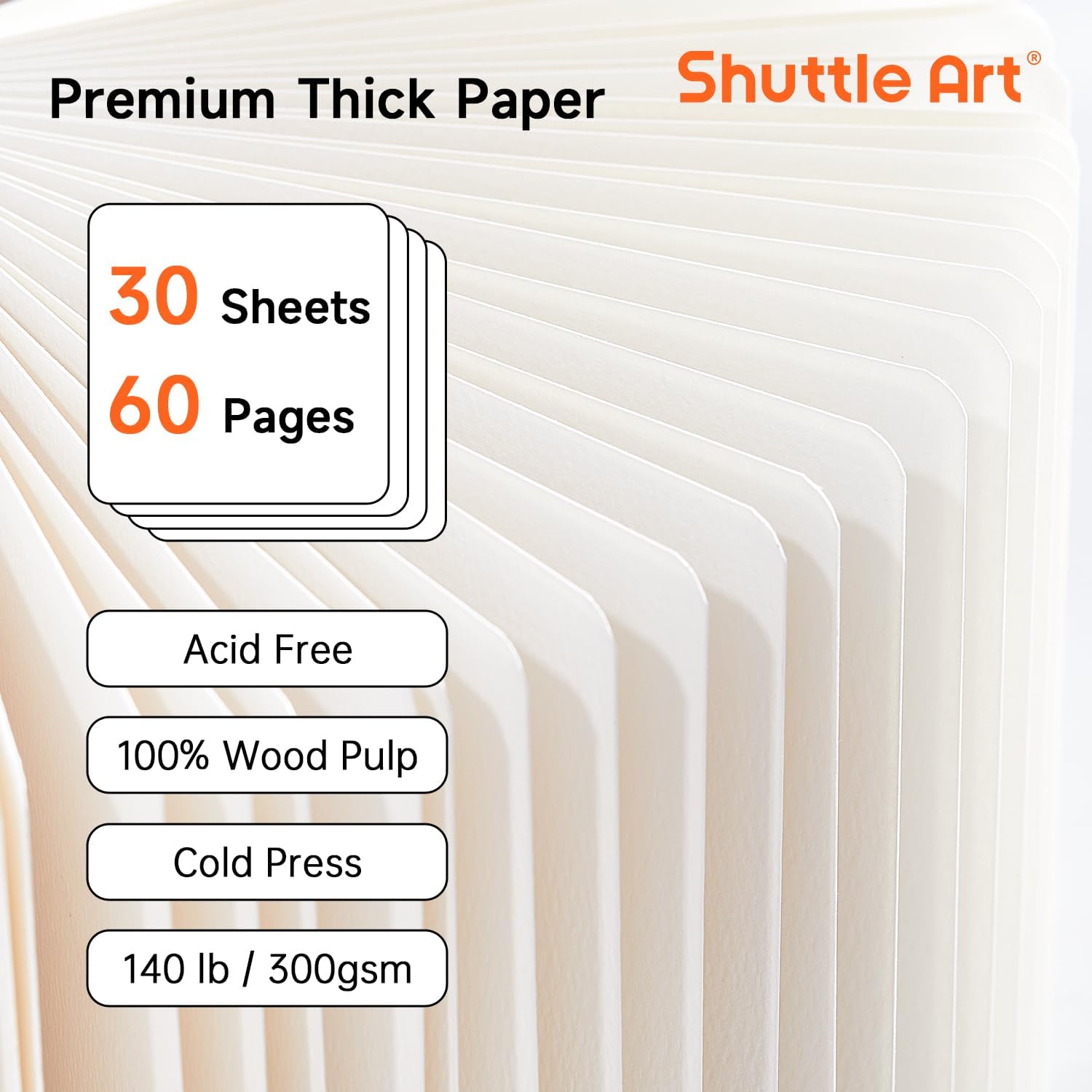 Shuttle Art Acrylic Paint Markers and Marker Journal Set, 36 Colors Automatic Ink Control Acrylic Paint Markers + 3.94x3.94 Watercolor Journal Set