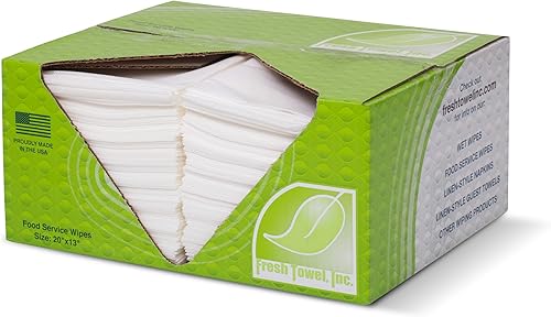 Miniatura 9 de Fresh Towel Foodservice - Toallas de papel reutilizables  14 pliegue, 13 x 20 pulgadas, patrón de línea recta rosa (1 caja de 200) toallas de