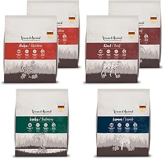 Venandi Animal Premium Dry Food for Cats, Tasting Pack 1, 6 x 0.3 kg, Grain Free with Lots of Fresh Meat and Fish, 1.8 kg product image