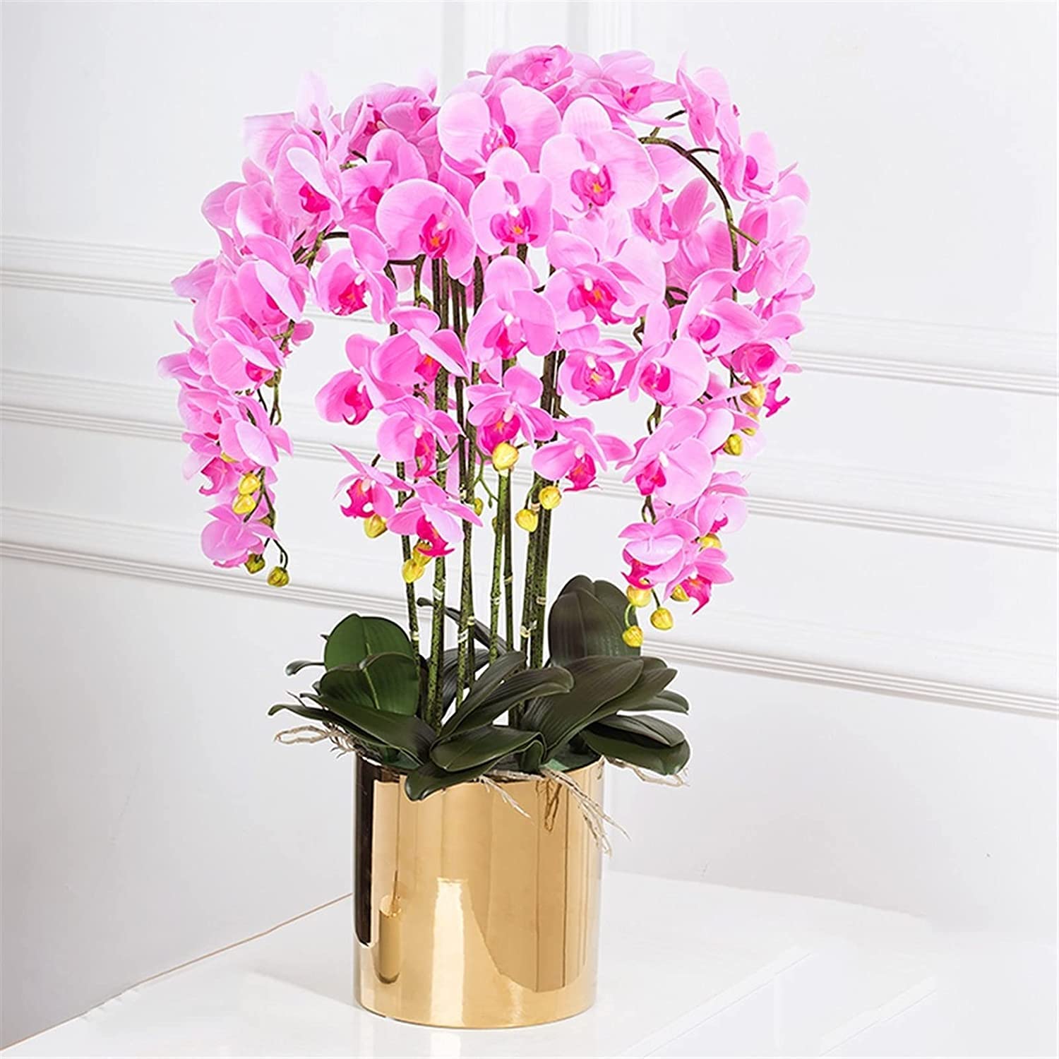 XDLEDMKIZ Orchid Artificial Flowers Faux Orchids Large Indoor Artificial Phalaenopsis Flowers Arrangement Flower Bonsai Artificial Flowers Decoration natural look