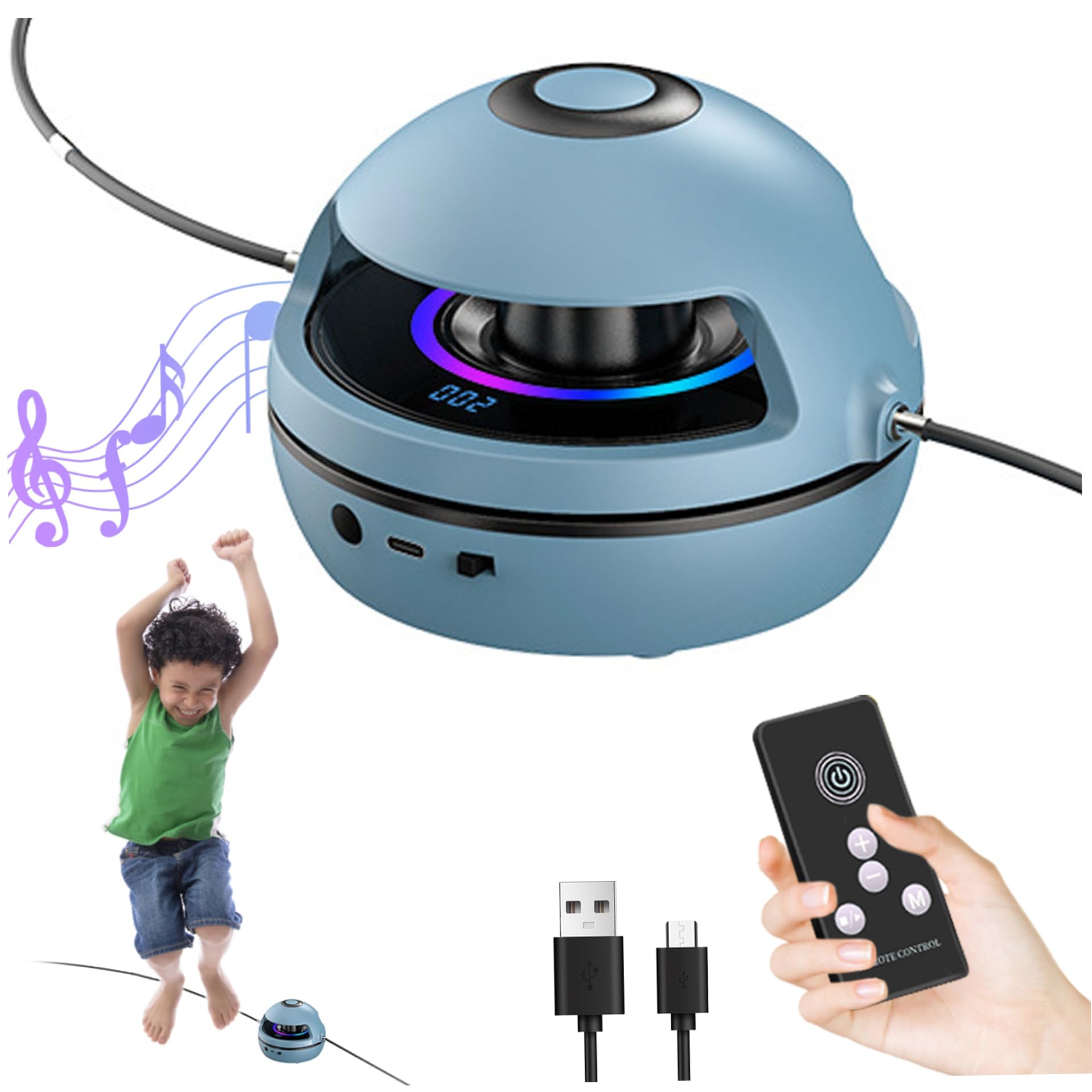 Machine à sauter électrique rechargeable avec télécommande sans fil - 8
