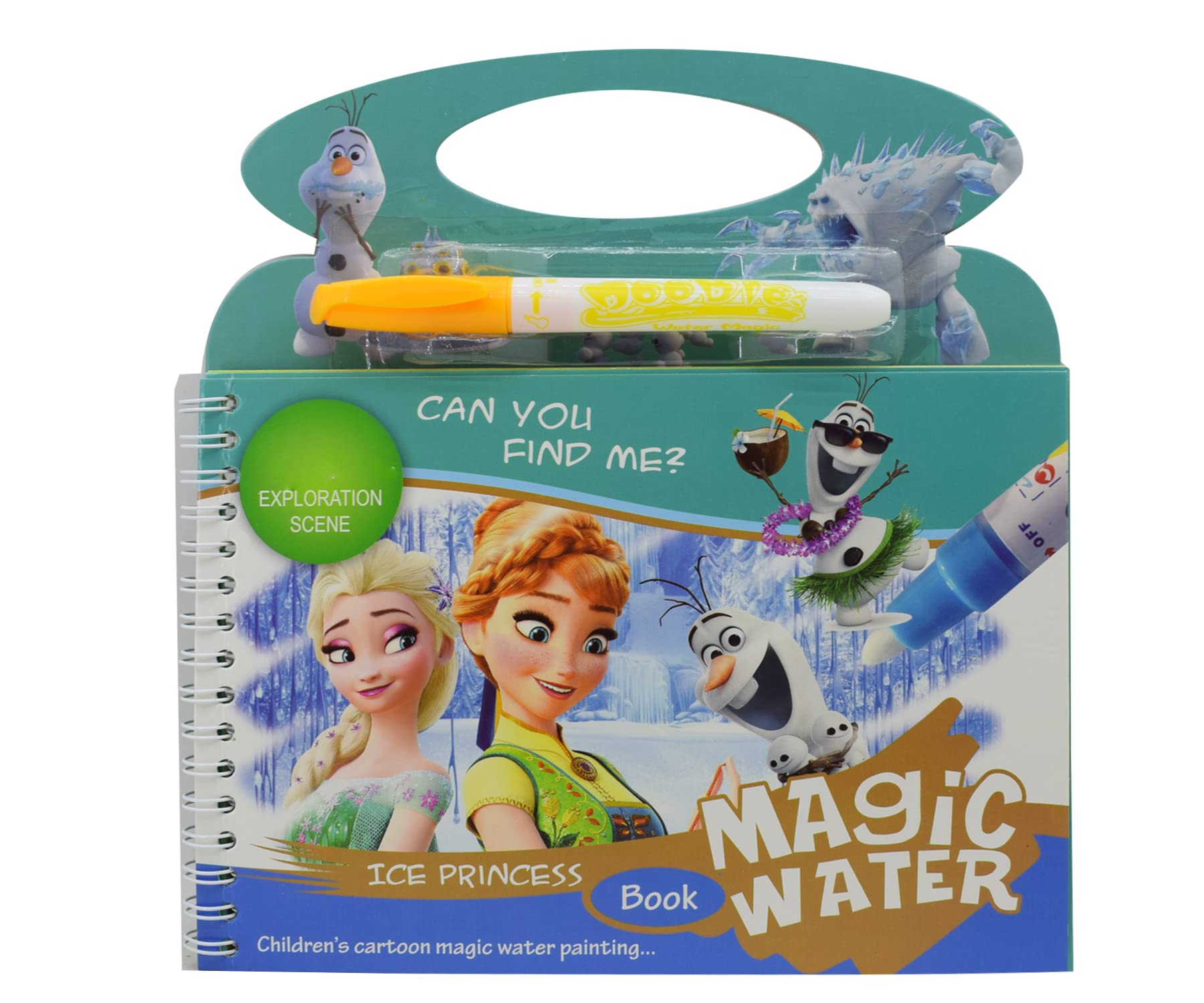 Asera Ice Princess Theme Reusable Magic Water Painting Book Magic Doodle Pen Kids Coloring Doodle Drawing Board Games Child Educational Toy Magic Book Water Painting for Kids (1Pc) (B09RWWWN3K) Amazon Price History, Amazon Price Tracker