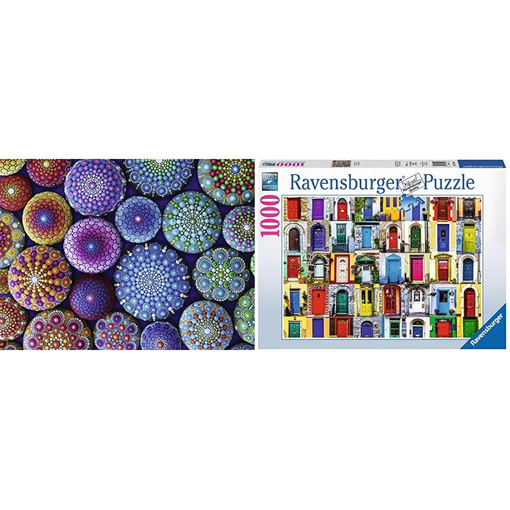 Ravensburger One Dot at a Time 1500 Piece Jigsaw Puzzle for Adults & Doors of The World 1000