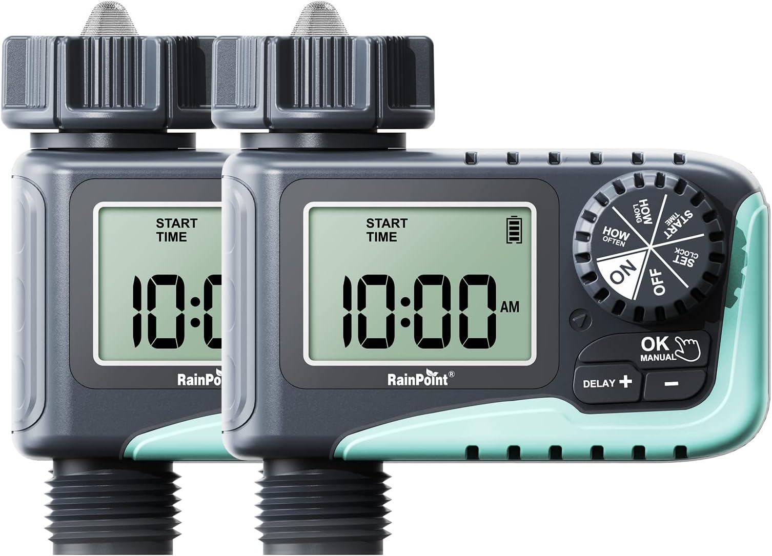 RAINPOINT Sprinkler Timer and Water Flow Meter