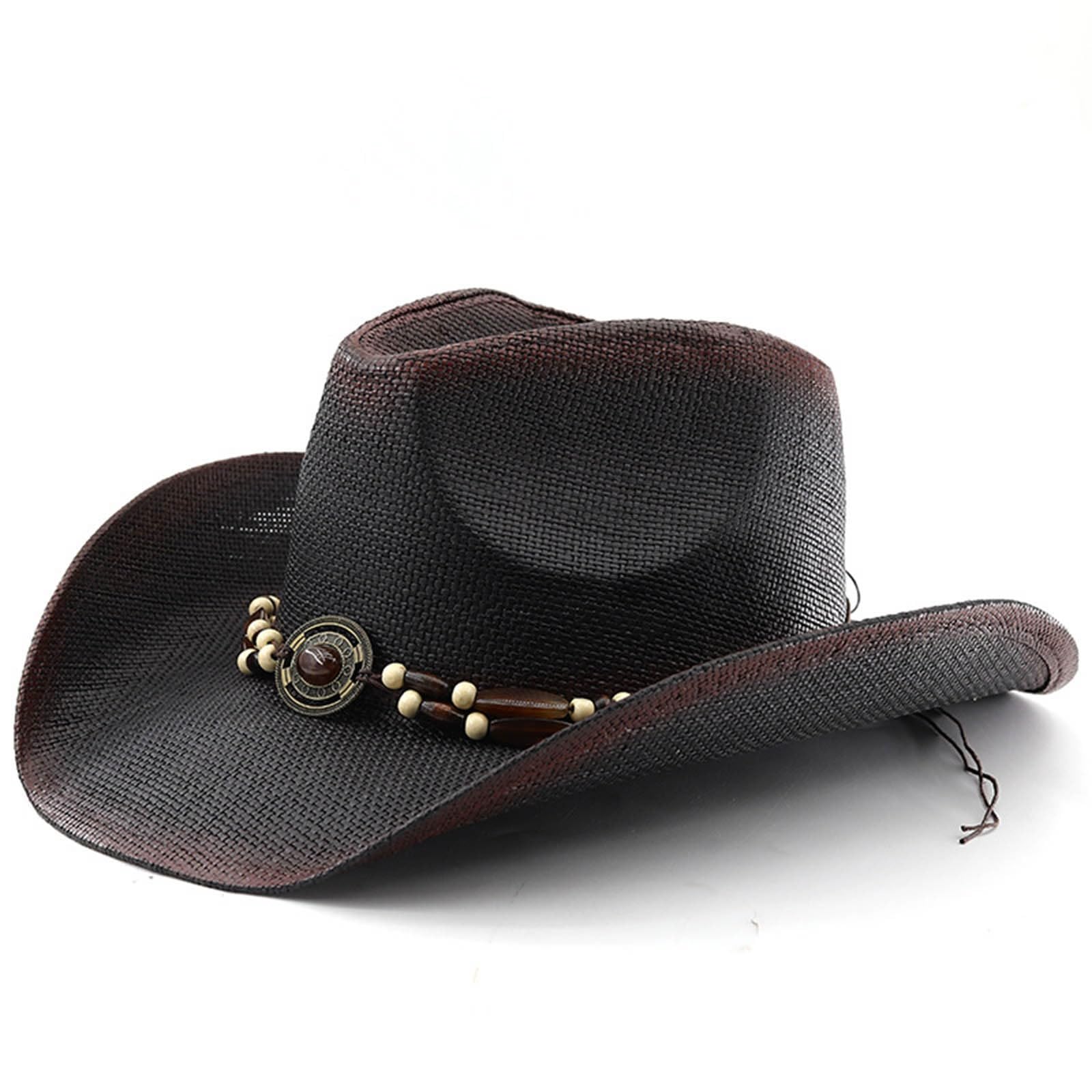 Sombrero de vaquero para mujer y hombre, fiesta de cerveza, sombrero de vaquera occidental, traje clásico, unisex, sombrero de vaquero occidental para exteriores, playa, ala ancha, transpirable