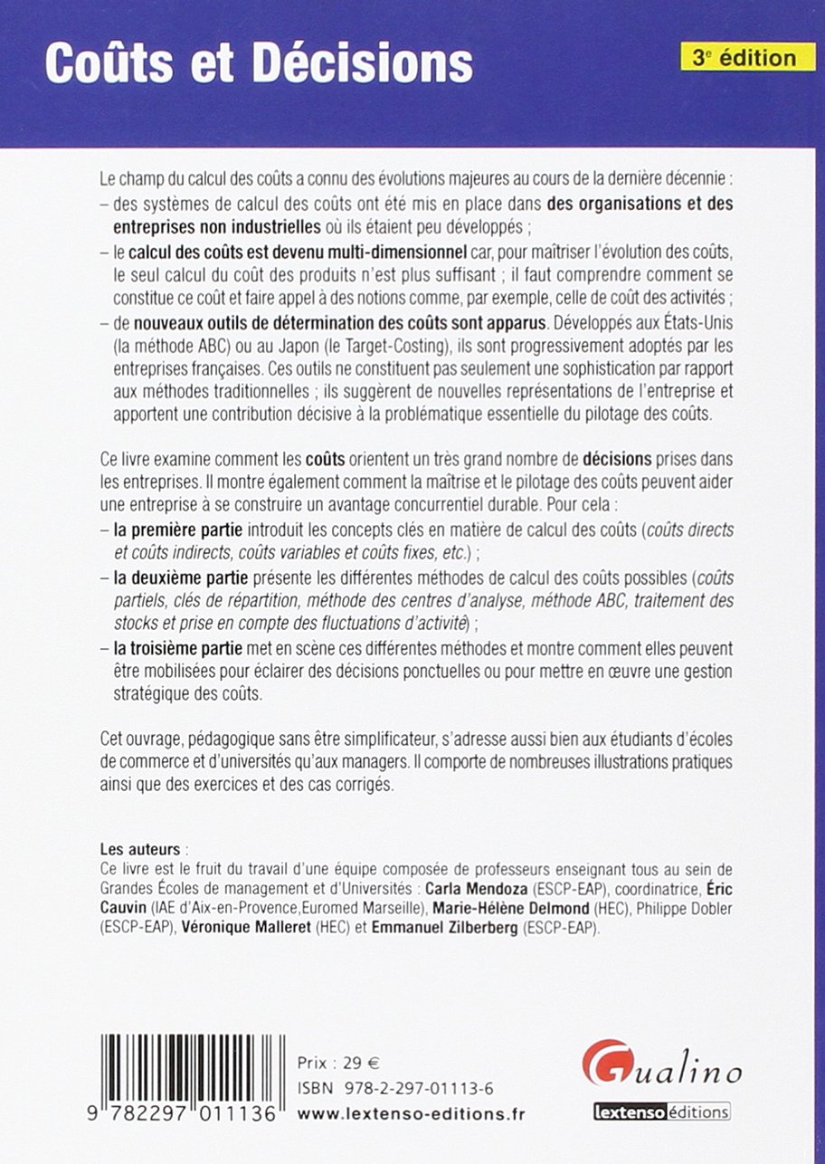 Coûts et décisions -3