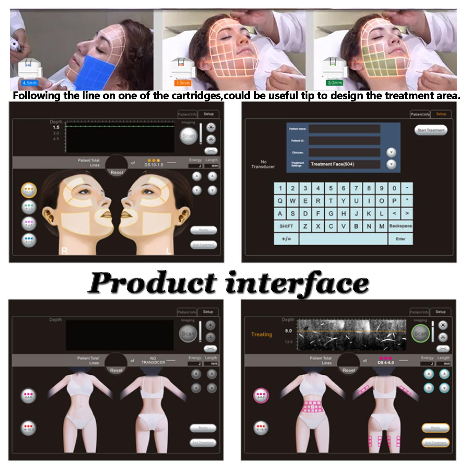 Machine De Beauté 7d Hifu Anti-Rides Pour Lifting Du Visage Et Raffermissement De Peau,Machine Amincissante Focalisée à Haute Intensité Pour Corps,Resserre Ridules,Rajeunissement De Peau,3heads