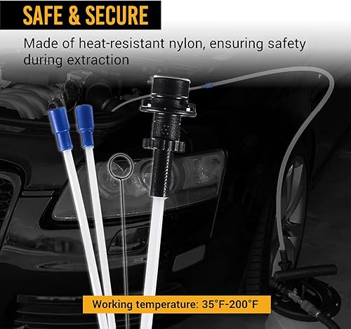 Miniatura 4 de EWK Juego de 3 piezas de manguera de tubo extractor de aceite para extractor de fluido al vacío neumáticomanual, bomba de cambio 6.5L, 10.5L, 15L