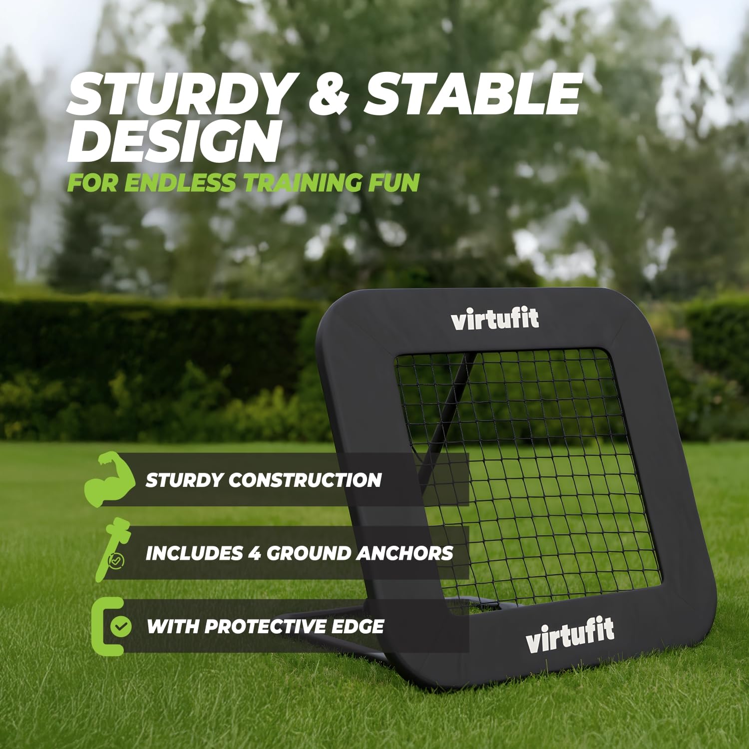 VirtuFit Rebounder ajustable Pro - Kickback - 84x84cm