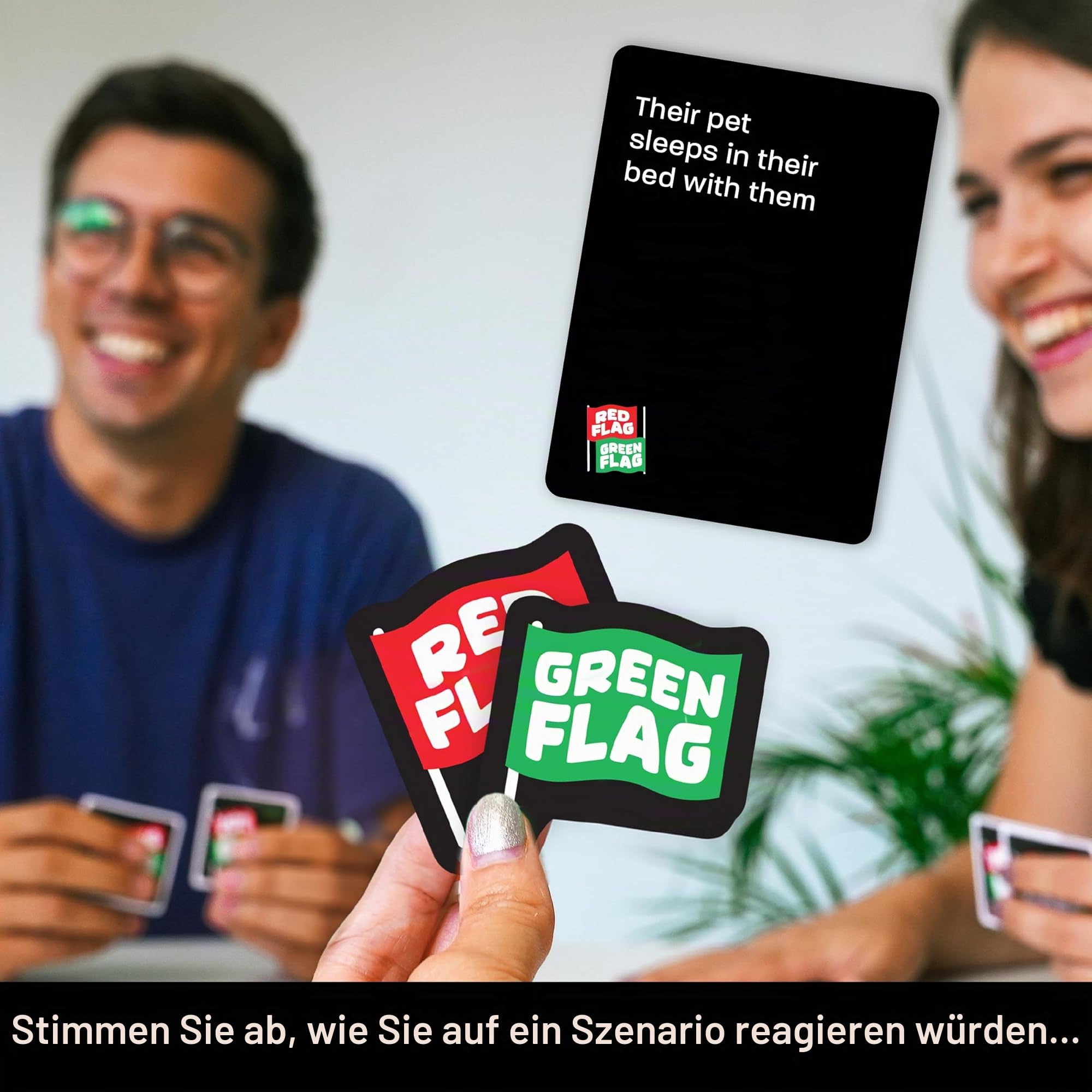 Lucky Egg - Lustiges Partyspiel mit roter und grüner Flagge - Dating-Entscheidungen der Freunde des Richters - 230 Verschiedene Fragen - Gesellschaftsspiel für Erwachsene