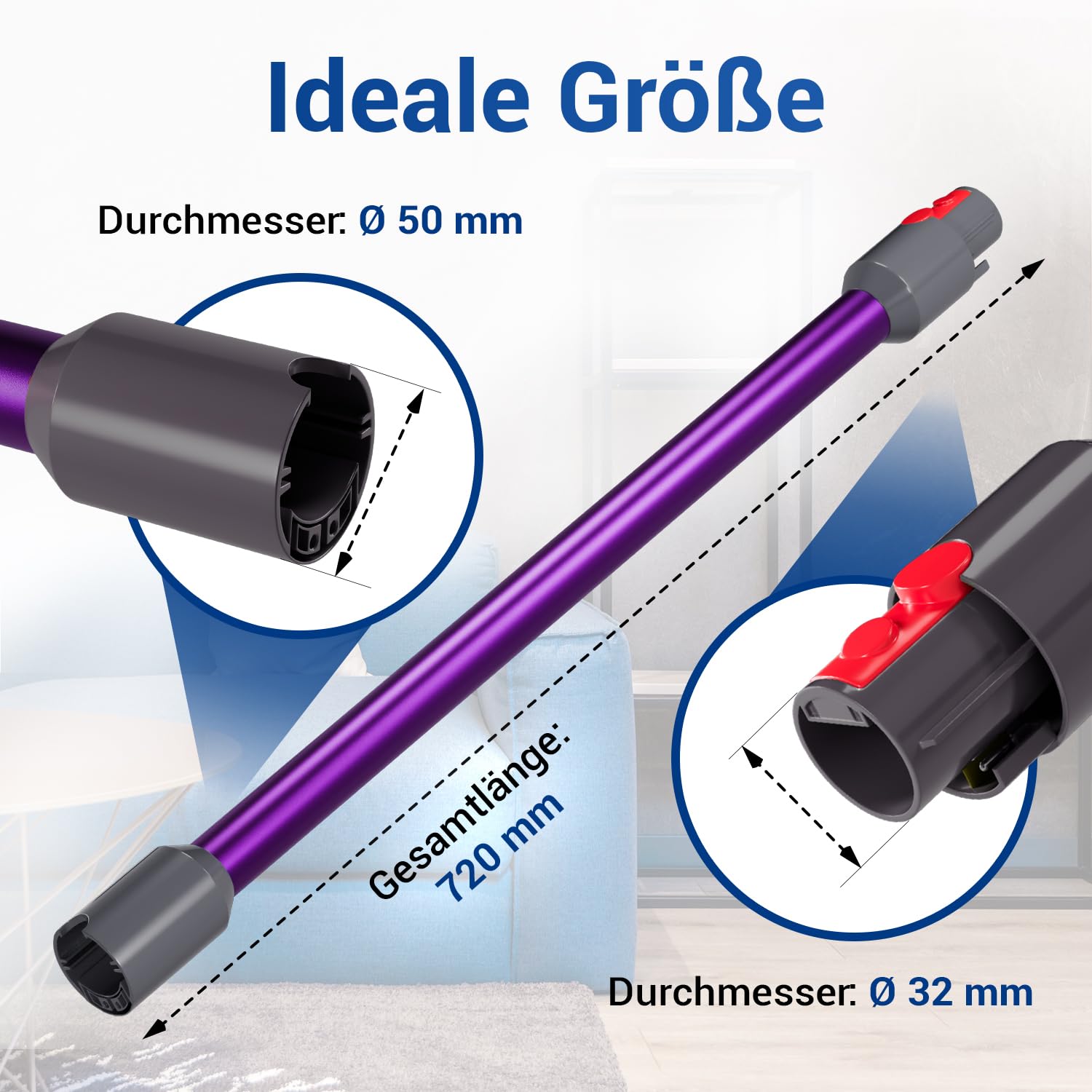 VIOKS Tubo de aspiradora de repuesto para tubo Dysоn 967477-04 para V7, V8, V10, V11, SV10, SV11, SV11, SV12 - Dysоn Aspiradora Tubo de Extensión