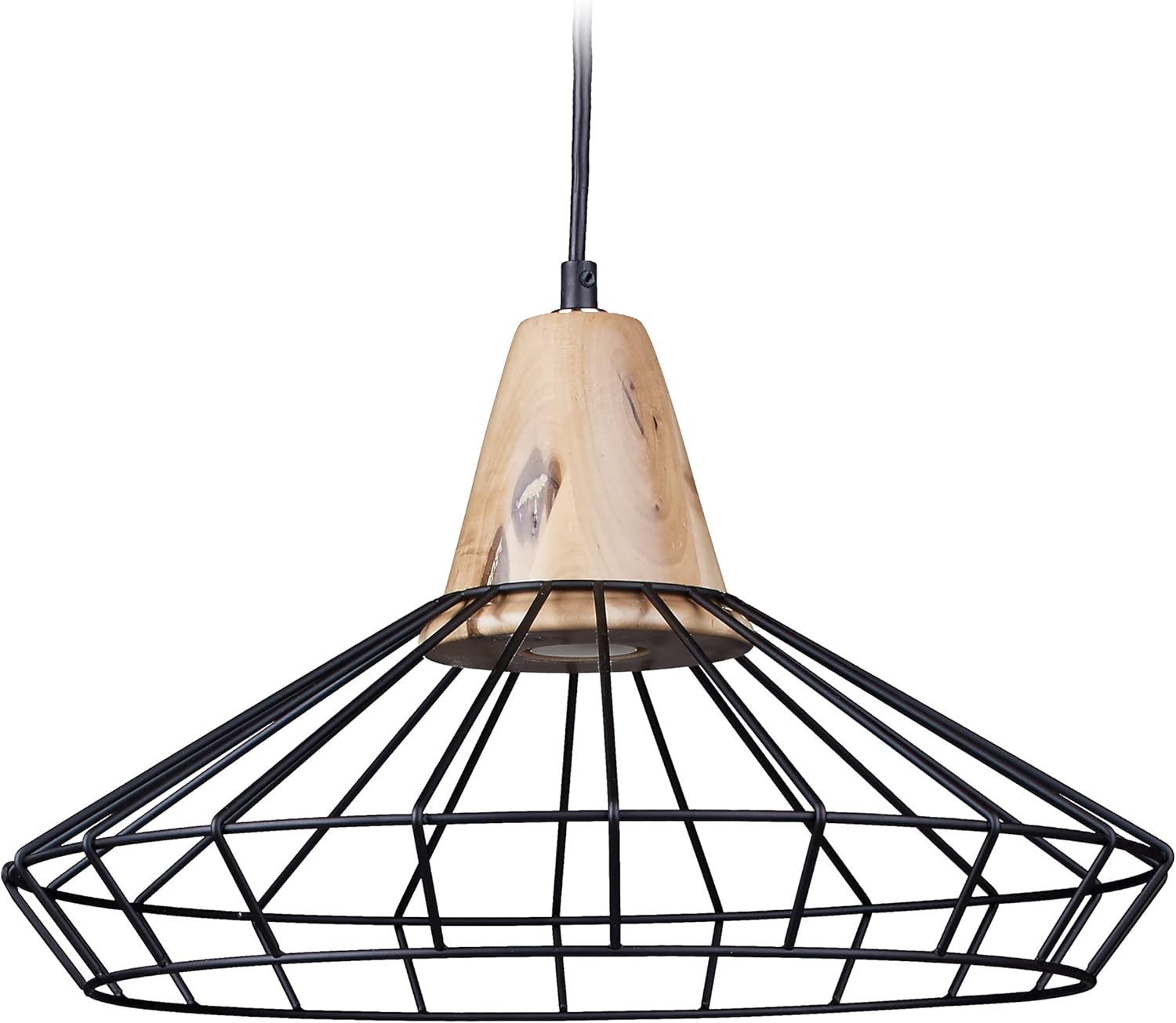 Relaxdays Lampe à suspension GRID optique cage grille design retro