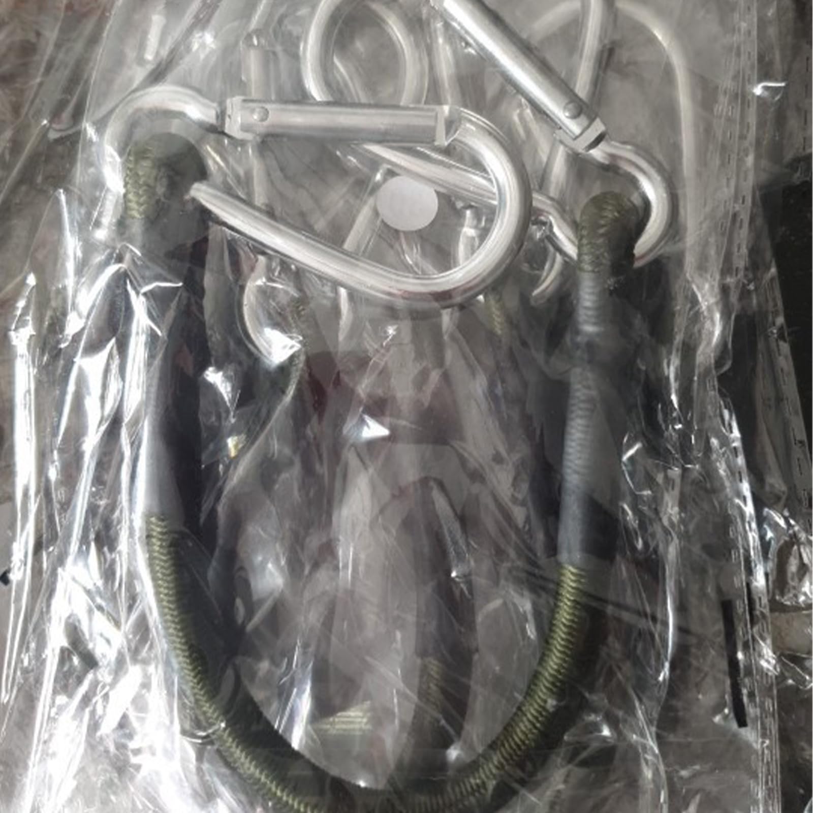 Accessori Campeggio E Viaggi Set Di 6 Elastici Con Ganci In Gomma Con Moschettone, Colore Nero, Per Bagagli, Campeggio, Tende Da Sole, Teloni, Giardino, Bicicletta, Auto (6 X 50 Cm Elastici Per