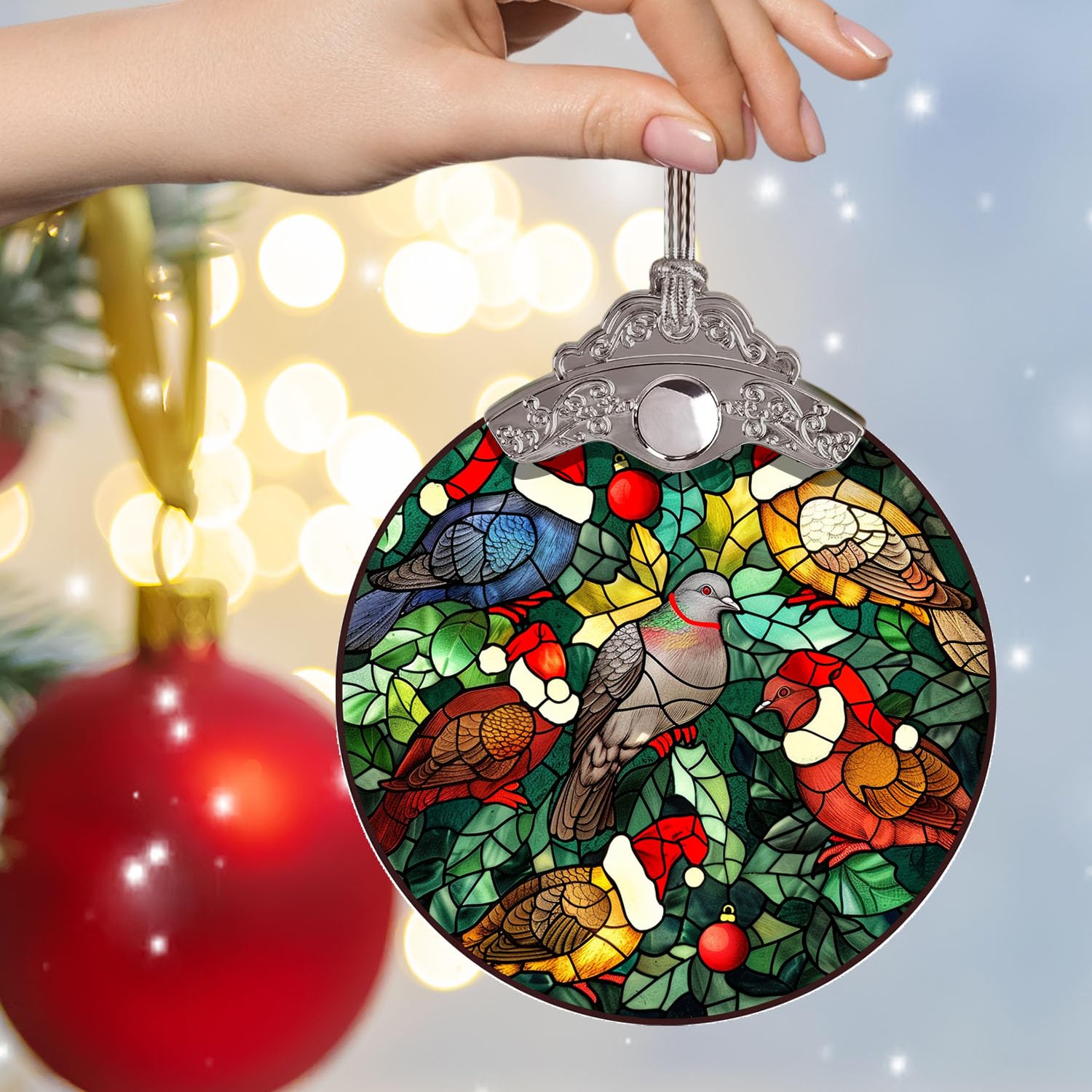 Dove Stained Glass Christmas Ornament MerryXmasShop | Vondels