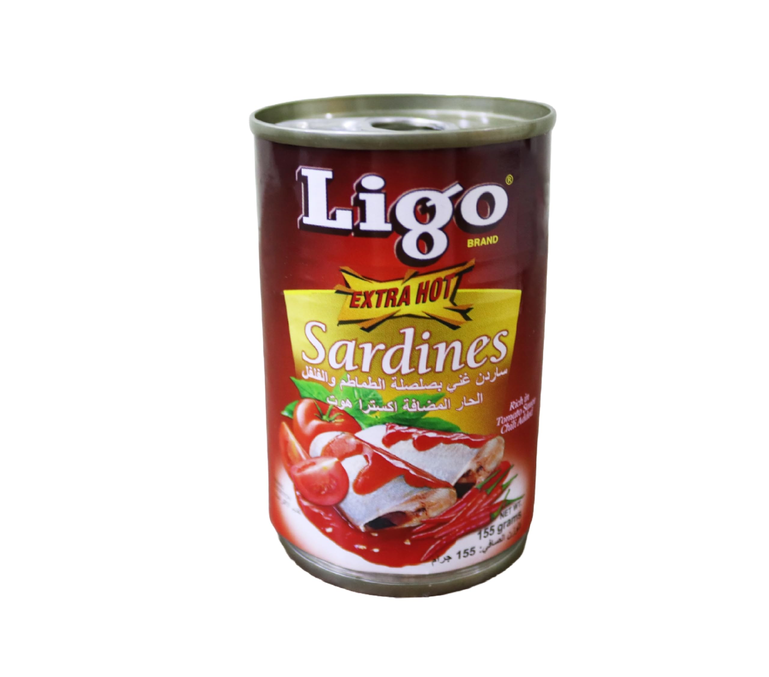 Ligo Sardines In Tomato Sauce With Chili Extra Hot 155Gm