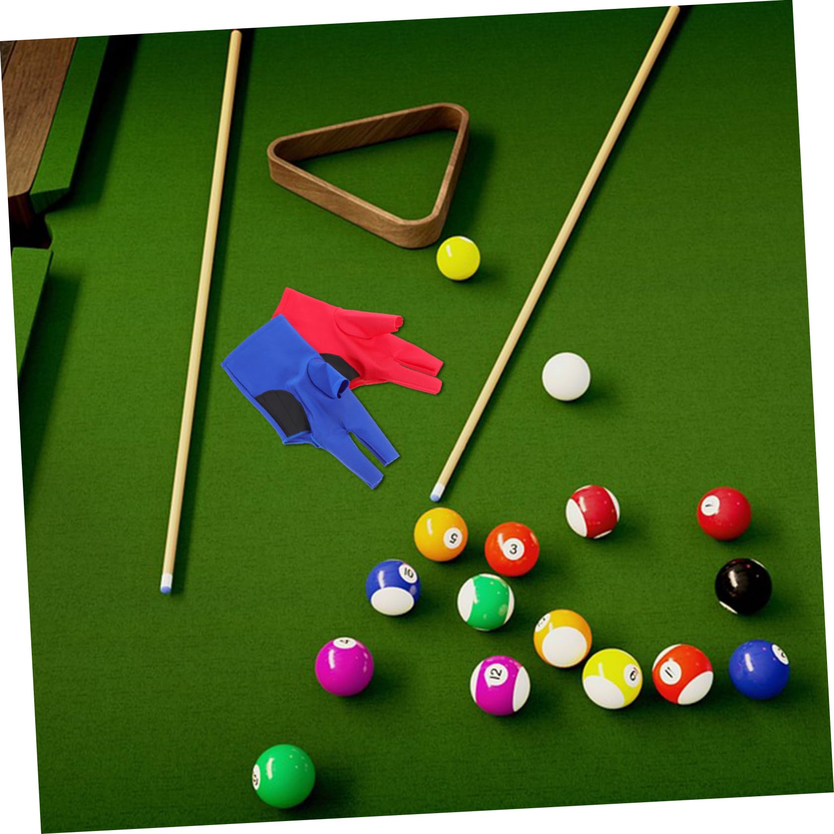 INOOMP Billiard Glove Left Hand Breathable Pool Gloves 3-Finger Billiards Gloves