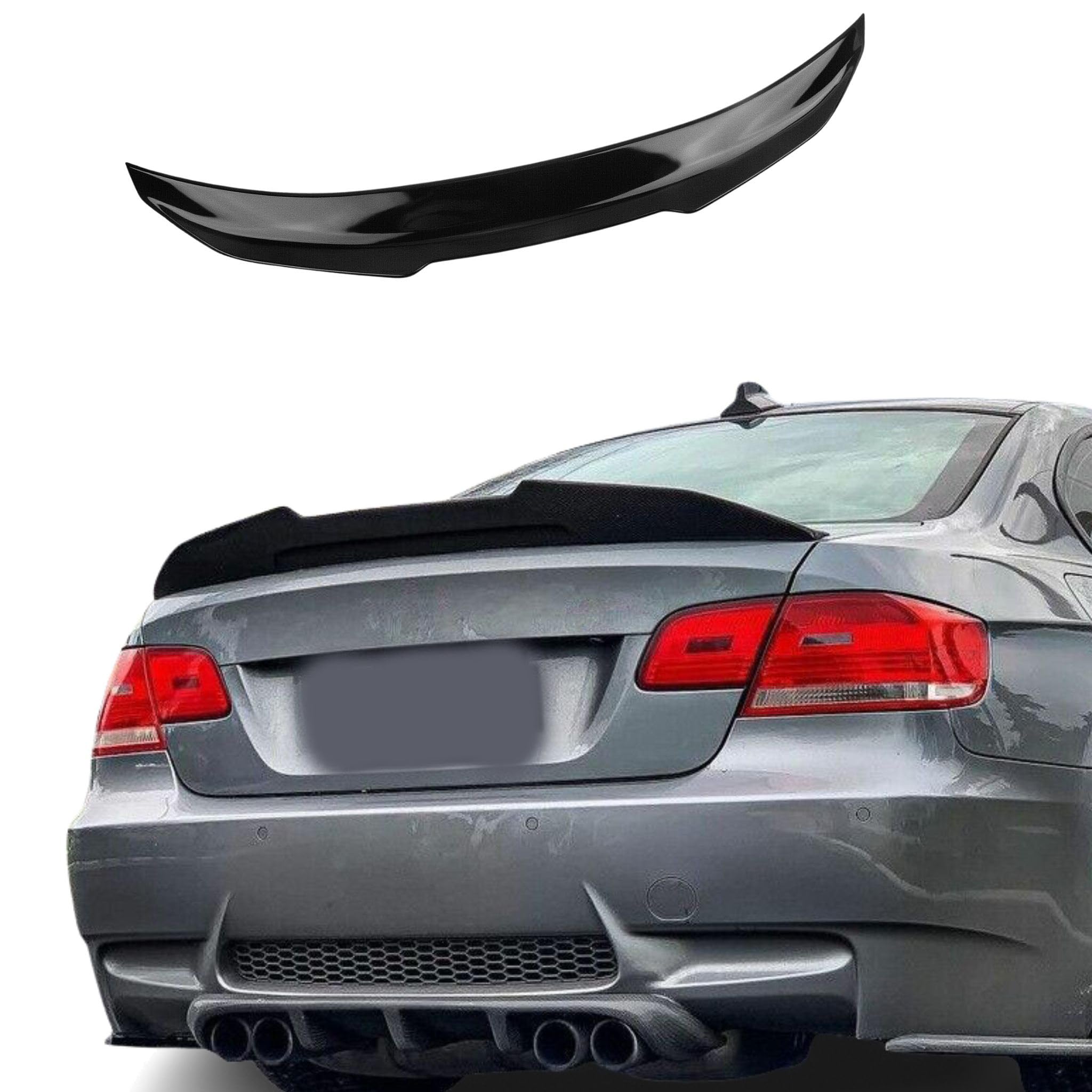 Spoiler Posteriore Alettone Per BMW 3er E92 Coupé Stile PSM Nero Lucido