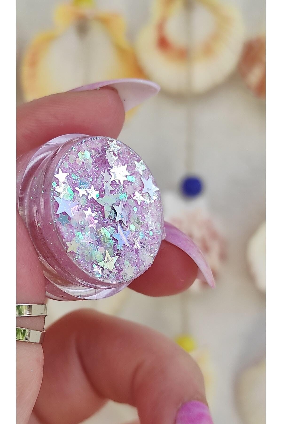 Hb Tasarım Parlak Glitter Pembe Glitter Jel Far Sim Yüz Ve Vücut Simi-Diamante Pink, serashinegozfarı29