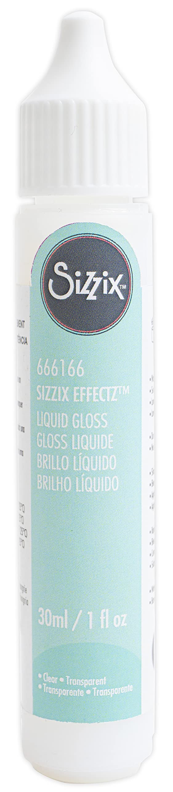 Sizzix Effectz Liquid Gloss 30ml | 666166 | Papercraft Scrapbooking Flower Making Journaling and More, One Size