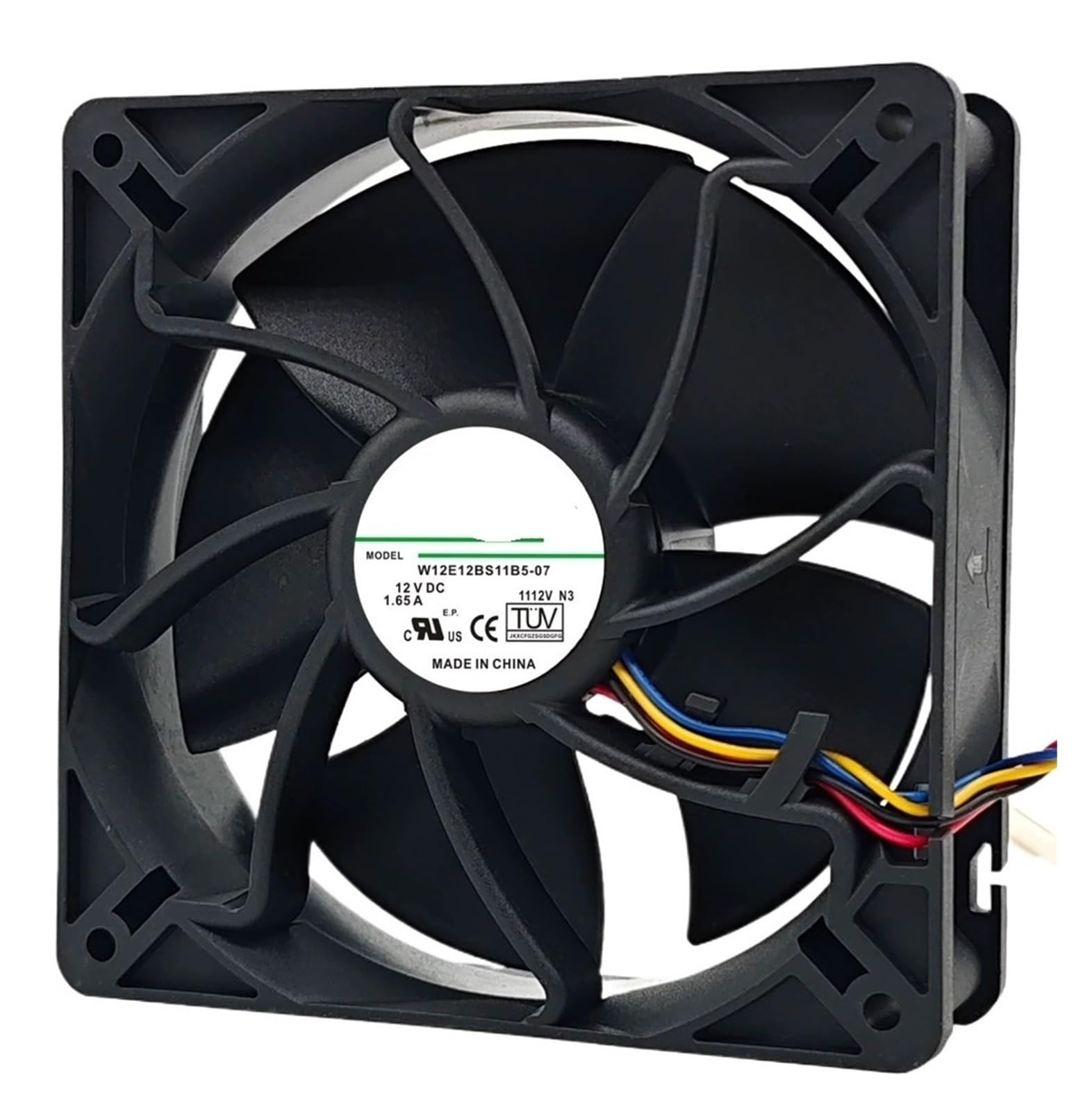 PEQYUACTE 6000RPM 120mm 12cm Cooling Fan W12E12BS11B5-07 12V 1.65A 4-Pin