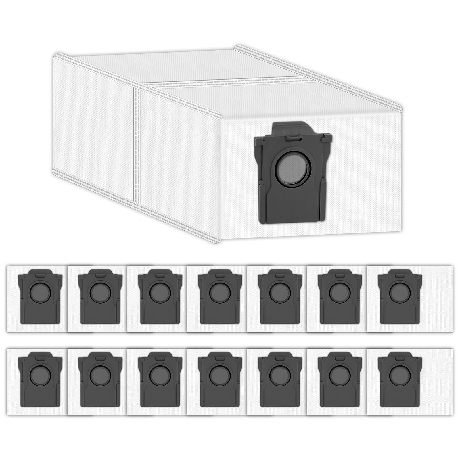 (15 pièces) Sacs à poussière de rechange pour Dreame X40/ X50/ X60 Max/ Aqua10/ D30/ D10 Plus Gen 2/L40/ L40s/AE/CE/ L50/ L60/ L10/L10s Pro Ultra, Sac pour Mova E40/ P10/ P50 Pro/Z60 Ultra aspirateur