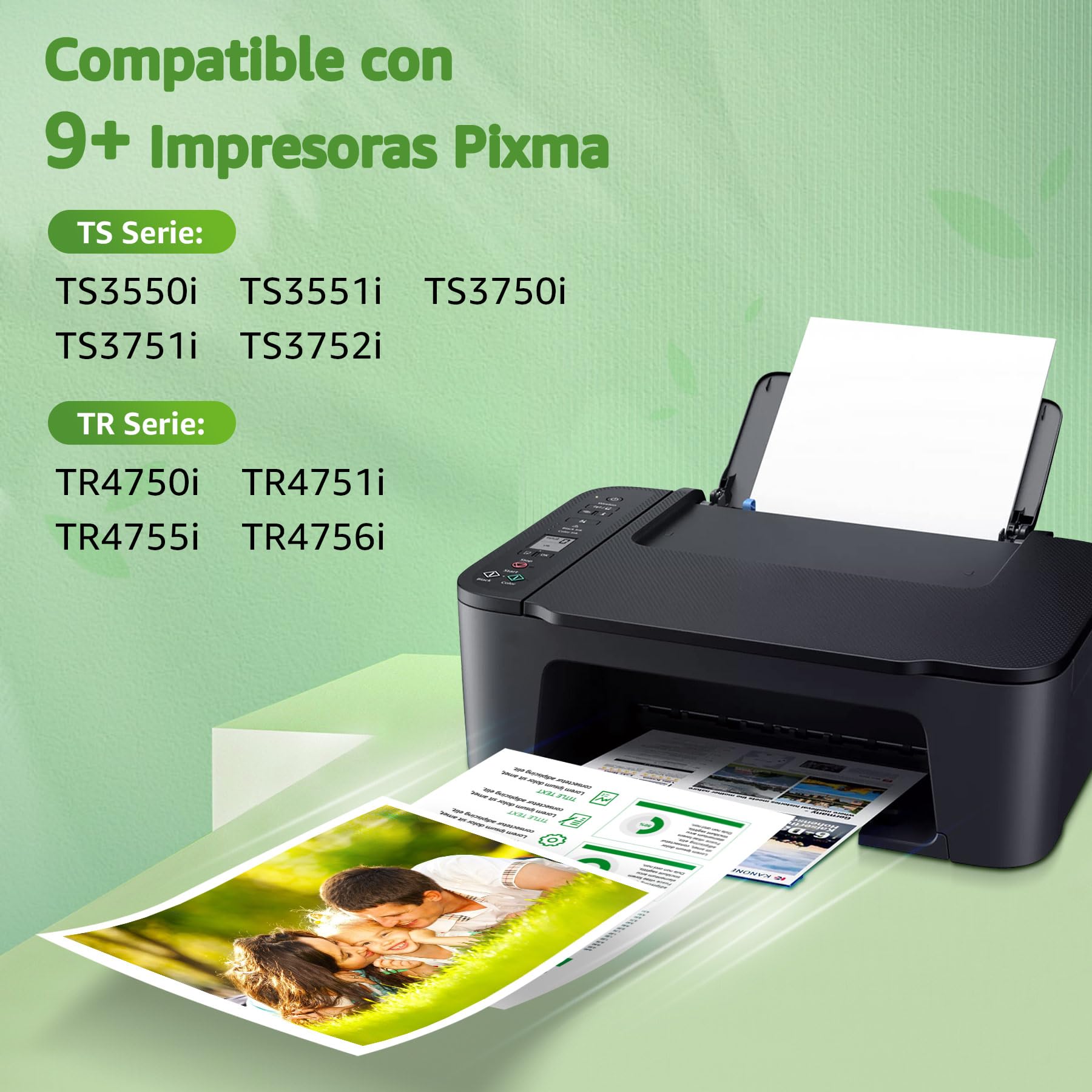 GREENSKY PG-575XL CL-576XL Cartuchos de Tinta para Canon 575 576 Negro y Color PIXMA TS3750i TS3751i TR4756i