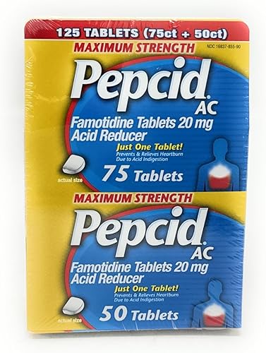 Pepcid Reductor de ácido de máxima resistencia de CA - 125 quilates