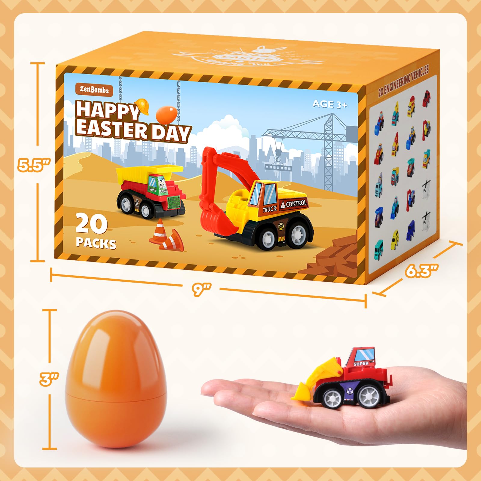 ZenBombs Uova di Pasqua con Auto Confezione da 20