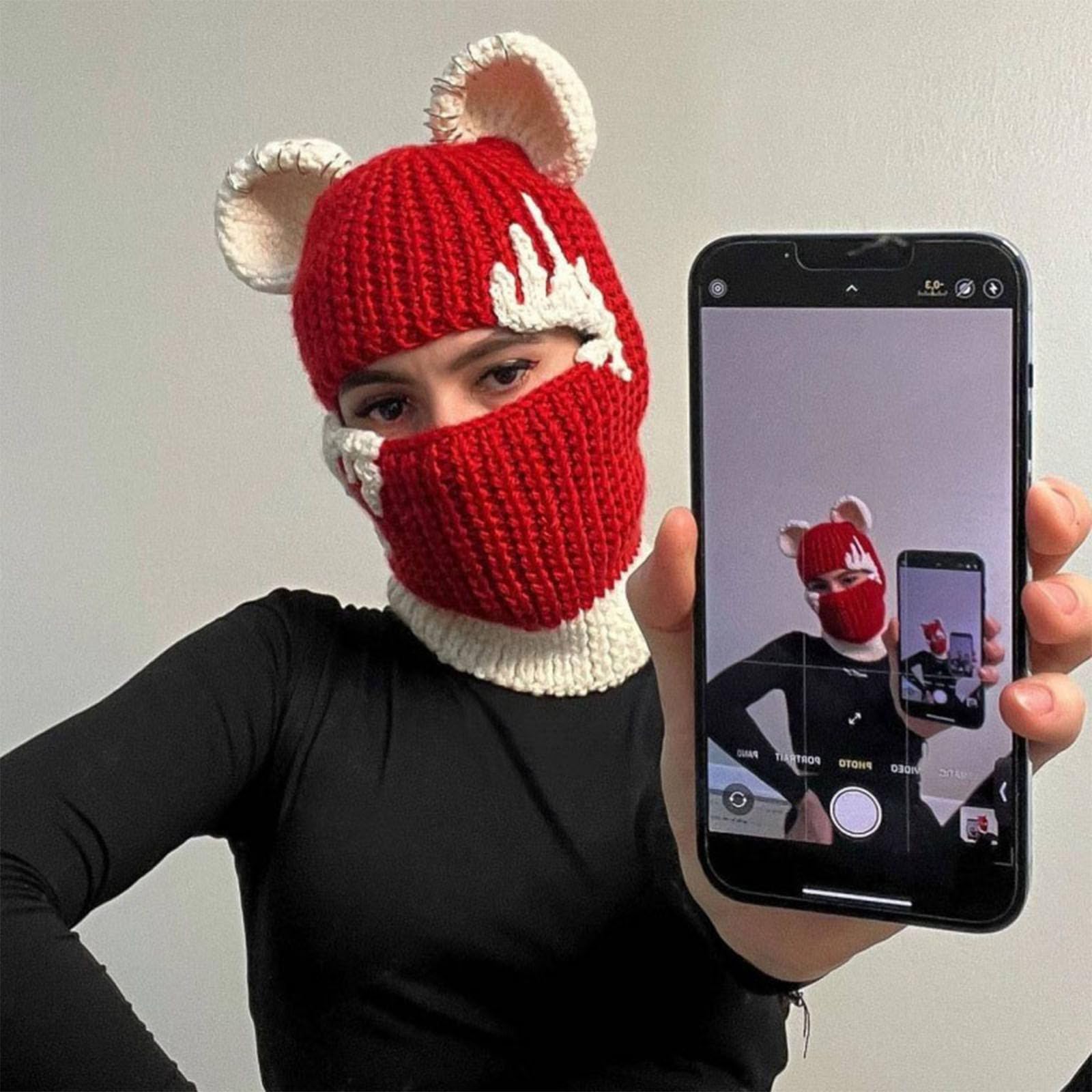 Senllen Cagoule Coupe-vent En Polaire Pour Temps Froid, Masque De Ski, Masque Thermique Respirant, Cache-cou, écharpe, Casque à Capuche, Noir