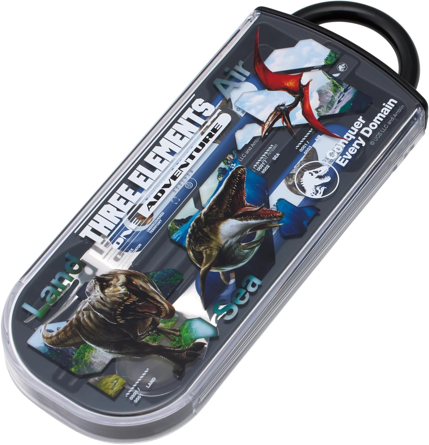 Skater TACC2-A Jurassic World Reverse Chopsticks, Children's Trio Set, Chopsticks, Spoon, Fork, 6.5 inches (16.5 cm)