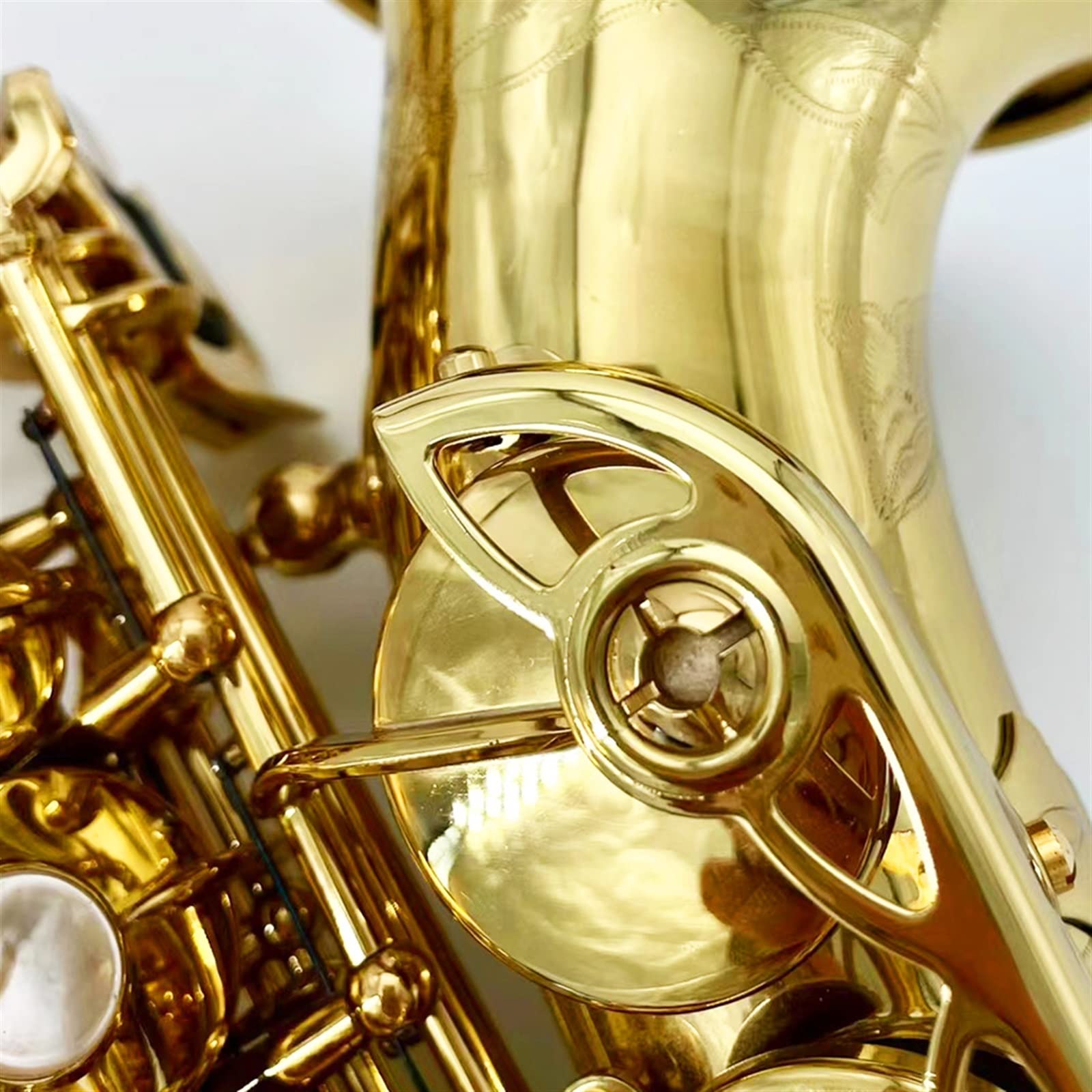 Saxofón Profesional Saxofón Curvo Profesional BB Saxofón Patrón Tallado A Mano Instrumentos De Saxofón