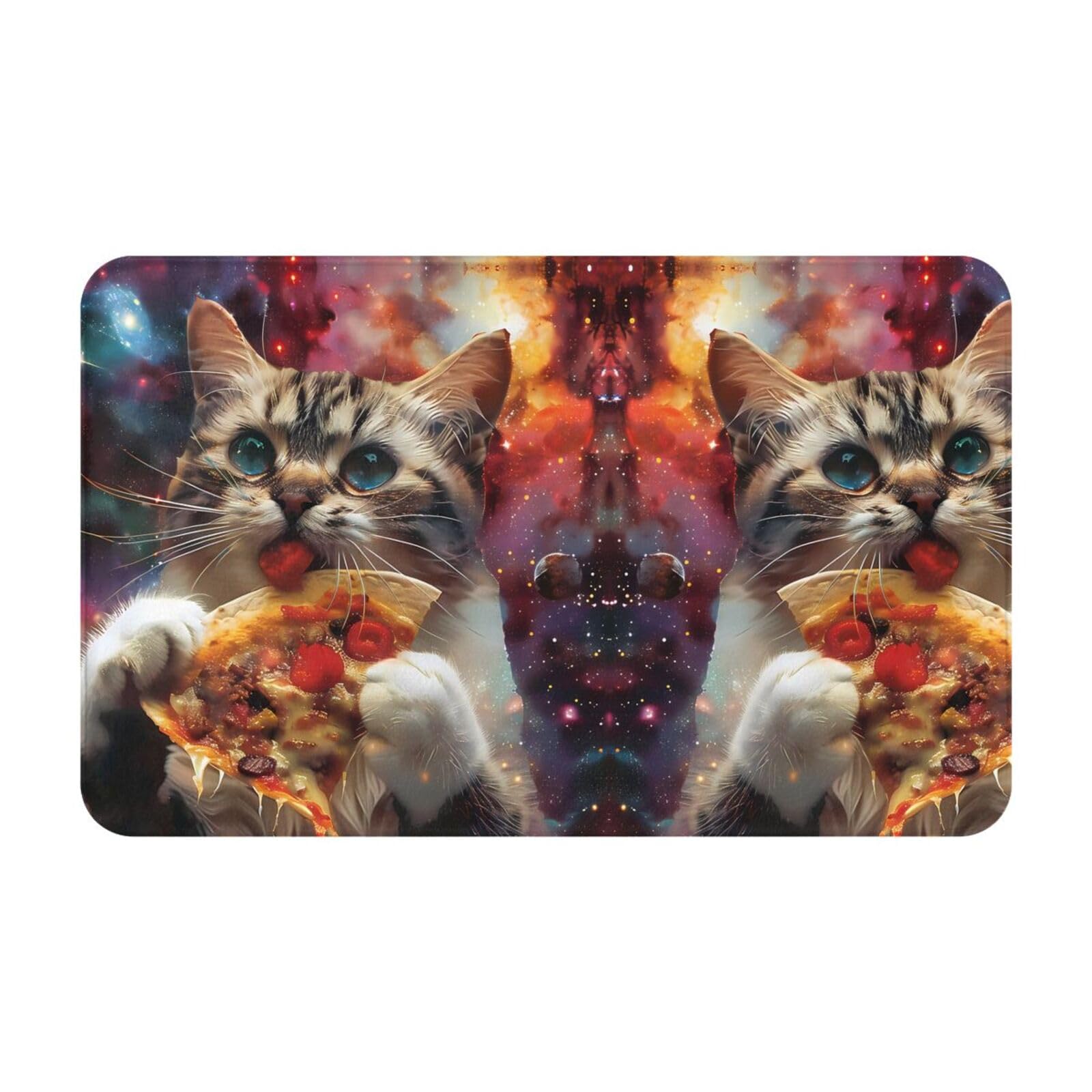Paillasson Voie lactée ZORIN 51x81 cm tapis flanelle antidérapant couloir salon