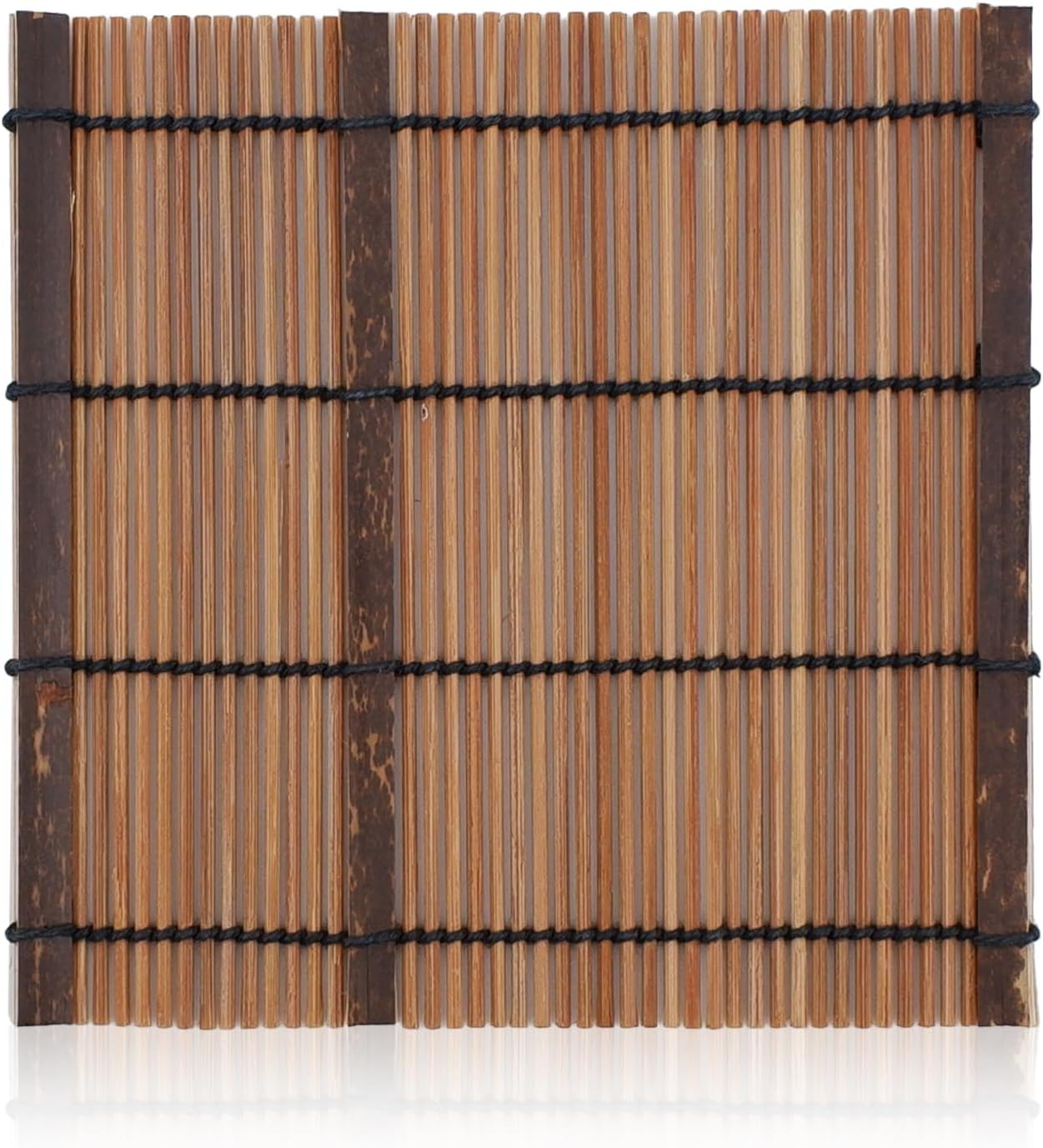 Japanese Bamboo Coaster Set - Kagerou Traditional Sudare Style - 4.3" x 4.3" Zen Tableware for Tea & Sake - Handcrafted in Japan - Set of 4