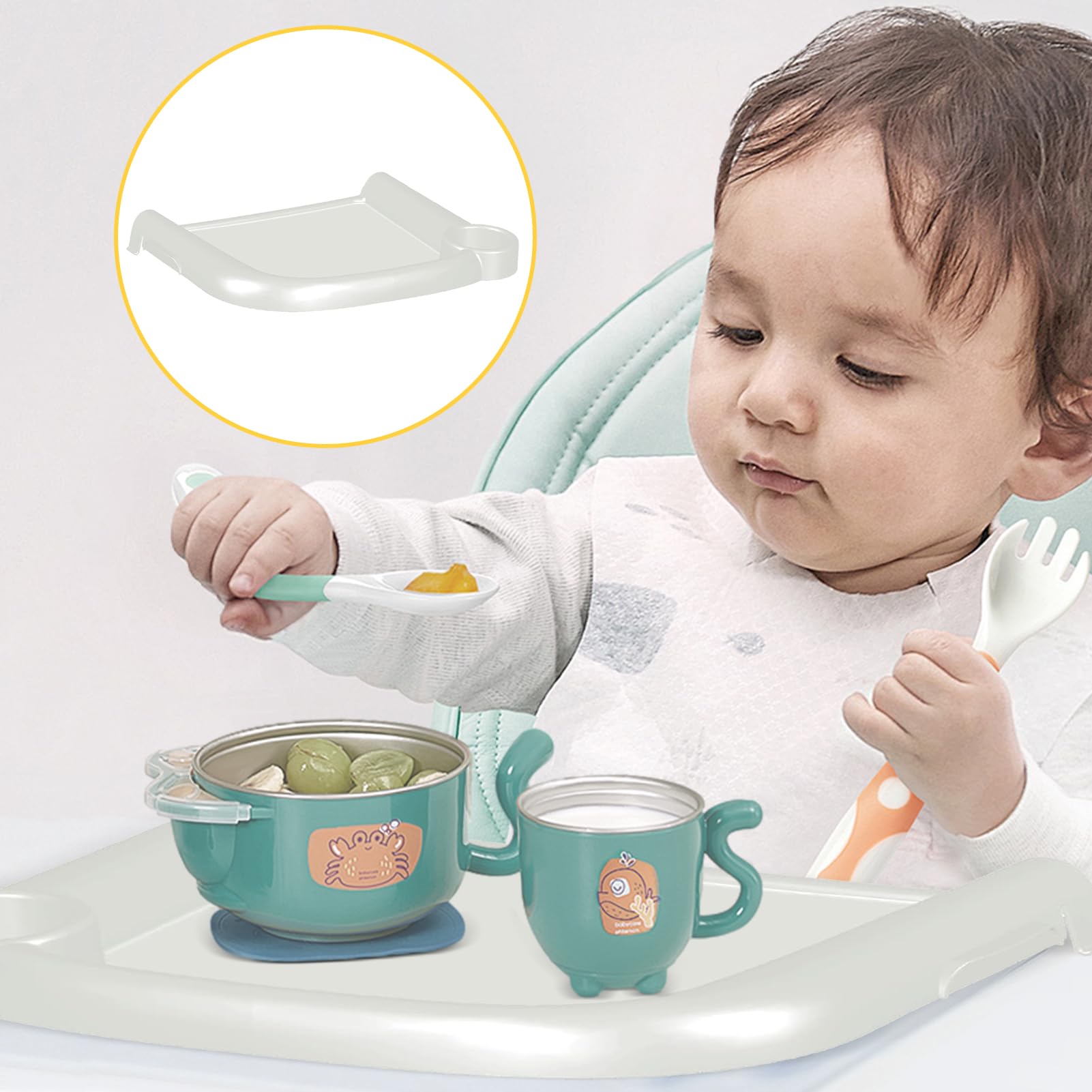 Plateau de salle à manger pour bébé pour chaise de table rapide Inglesina, plateau d'alimentation portable pour chaise de table rapide à clipser pour bébé, pour les repas, le restaurant