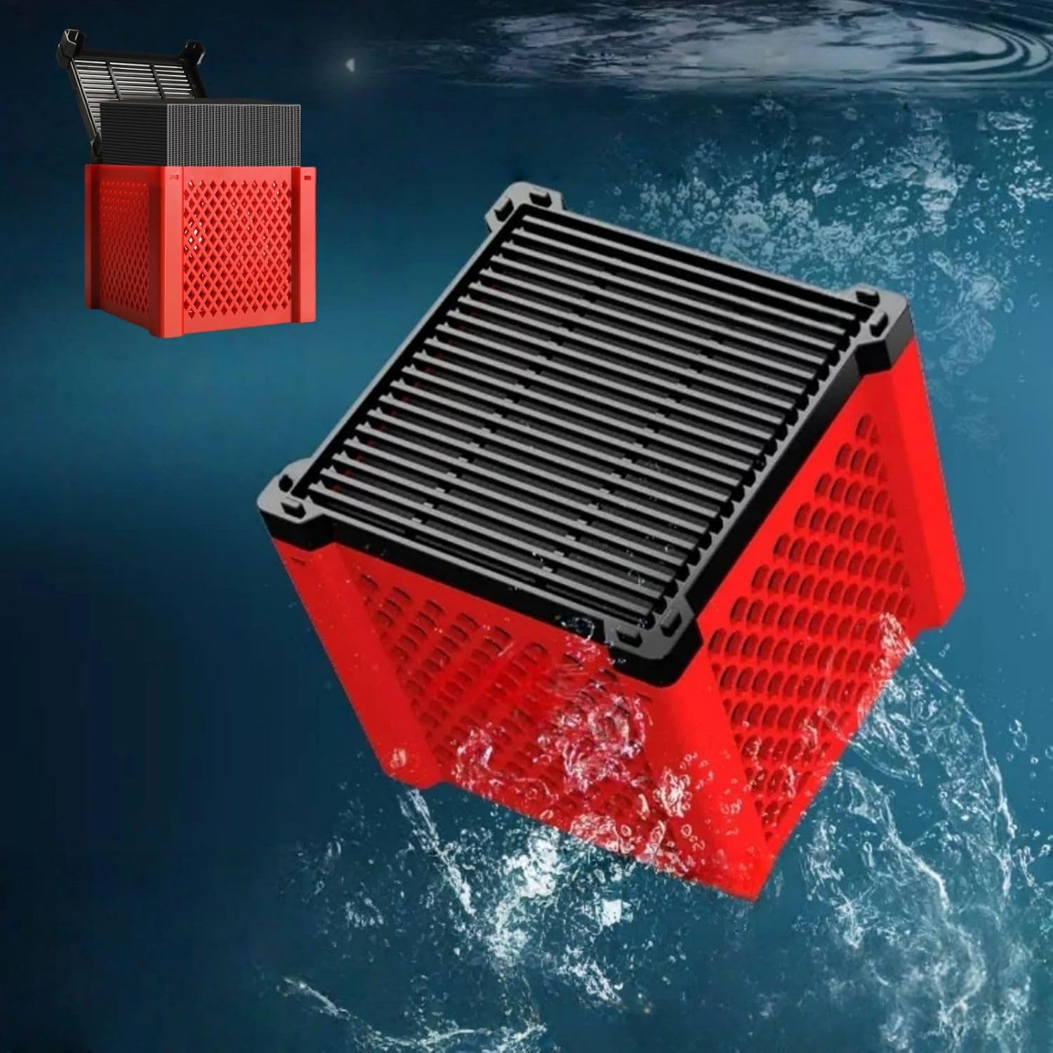 2025 Upguaded Pure Cube Water Trough Filter 2.0, Filternatur Horse Water Trough Filter, Activated Carbon, Clear up Cloudy for Pond, Aquarium, Fish Tanks Horse (red 2pcs)