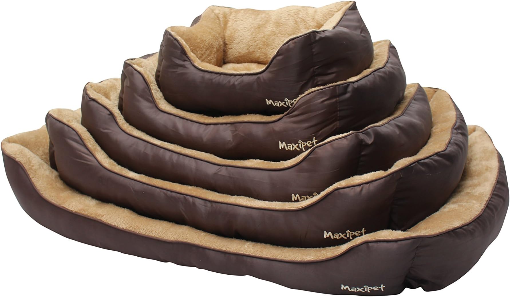 MaxiPet Deluxe Soft Washable Dog Pet Warm Basket Bed Cushion with Fleece Lining (Small)