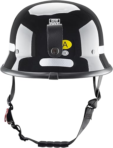 Miniatura 4 de Casco de motocicleta Halfs Shell Casco estilo alemán Motocicletas Cascos para Chopper Cruiser Bike