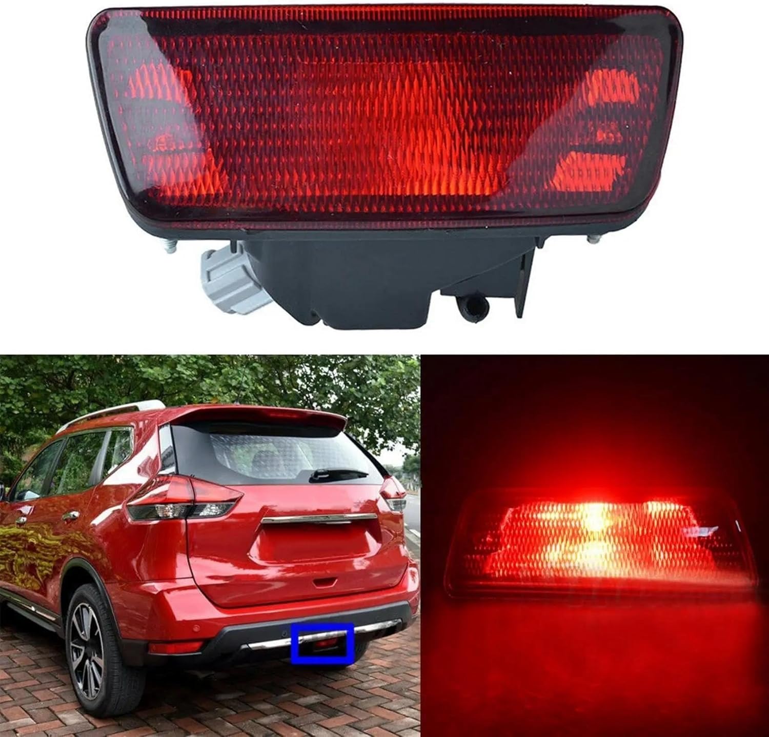 Car taillight Cover for Nissan for Juke for Rogue for X-Trail T32 2014-2018 26580-ED50A Car Rear Bumper Fog Light Brake Reflector Light Car Rear Lamps
