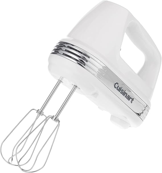 Cuisinart 11-Piece Cookware Set, Chef's Classic Stainless Steel Collection 77-11G & HM-50 Power Advantage 5-Speed Hand Mixer, White